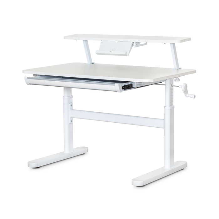 Дитячий стіл Evo-Kids TH-210 з полицею S50 XL White (арт.TH-210 W + BD-S50 XL)