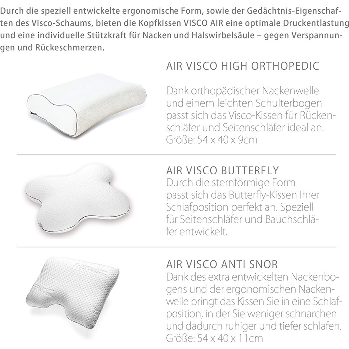 Ортопедична подушка для шиї sei Design з Memory Foam – підтримка шиї, Oeko-Tex®, охолоджуючий чохол з Lyocell, для тих, хто спить на спині та на боці (висока ортопедична підтримка)