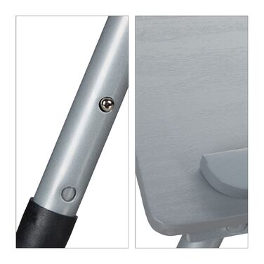 Relaxdays Регульований столик для ноутбука сірого кольору