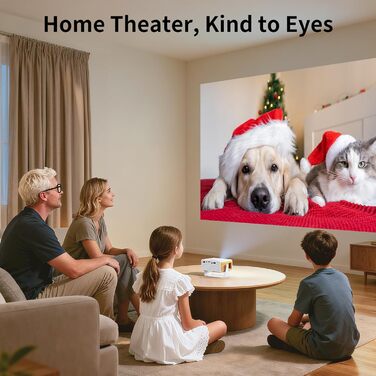 Міні проектор YOTON Y3 1080P: портативний для кінотеатру вдома, з авто-корекцією та HDMI/USB/Phone/PS5, жовтий