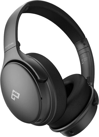 Накладні навушники Bluetooth 5.0 з шумозаглушенням, Hi-Fi, 40 год, швидка зарядка, Чорний