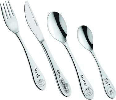 Набір дитячого посуду Kinderbesteck з гравіюванням - персоналізований посуд з ім'ям або датою від GEDA LABELS (Sesamstraße)