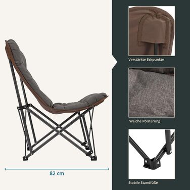 Зручне розкладне крісло з сумкою для перенесення Складаний стілець з міцним сталевим каркасом Крісло для приміщень і вулиці для саду, балкона, подорожей