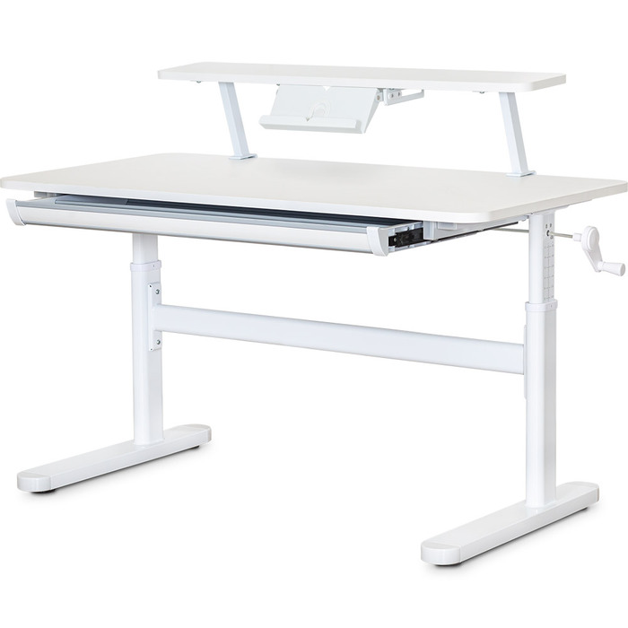 Дитячий стіл Evo-Kids TH-215 з полицею S50 XL White (арт.TH-215 W + BD-S50 XL)