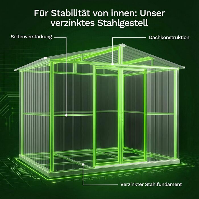 Сарай металевий Devoko 96x98x160 см з похилим дахом, антрацит. Садовий будиночок з дверима, рукавичками. Міцний, стійкий до іржі.