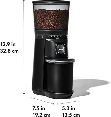 Кавомолка OXO Brew з конічним жорном, матовий чорний колір (8722600)