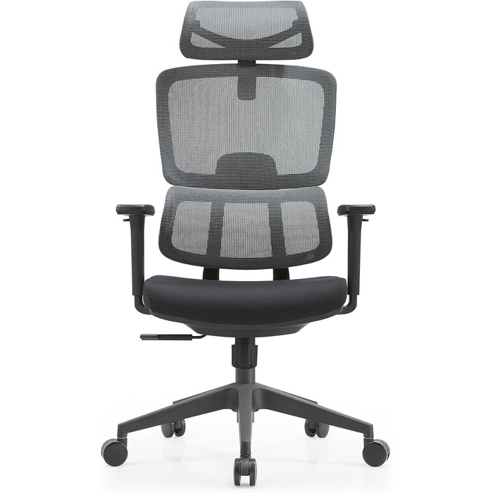 Ергономічне крісло для офісу Ella Rhae Premium - чорне, з сітчастою спинкою