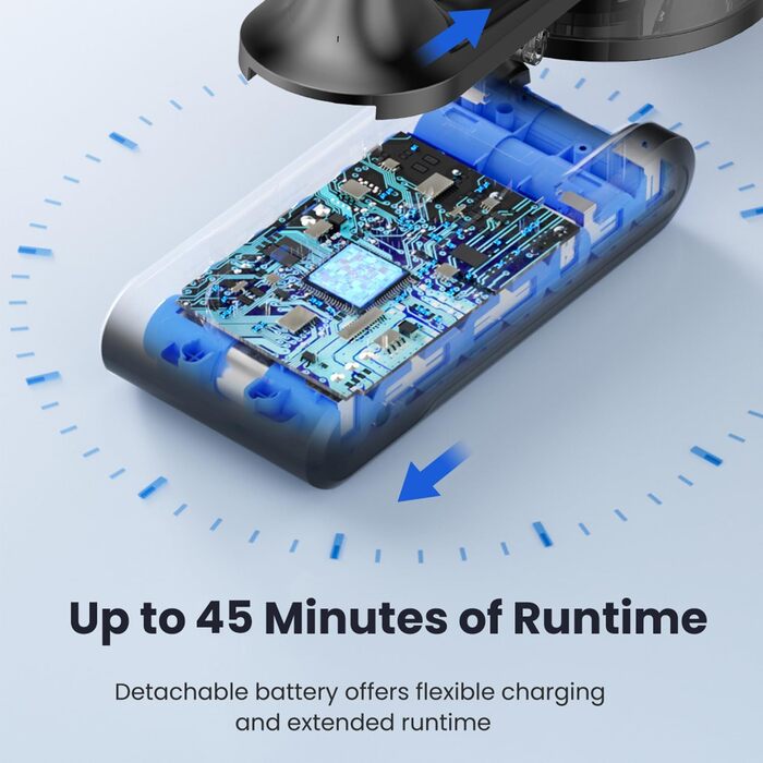 Бездротовий пилосос Proscenic P15: 55KPa, 580W, 70 хв, LED дисплей, антизаплутана щітка, фільтр 6 шарів, для килимів, твердих поверхонь, шерсті тварин, автосалонів (Рожевий)