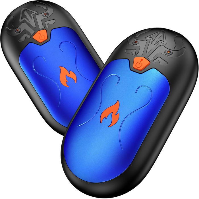 Електричні грілки для рук, 2 шт. з підзарядкою, 24 години тепла, 3 режими нагріву, портативні для жінок, чоловіків та пацієнтів з синдромом Рейно (блакитні)