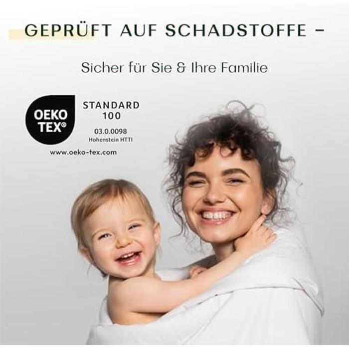 Ковдра стегане 135x200 см, мікрофібра, 300 GSM, сертифікат Oeko-Tex, для алергіків, дихаюча, виготовлена в ЄС, пральна, ковдра для сну