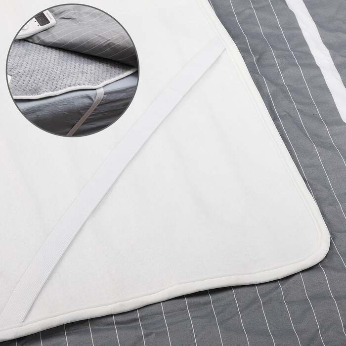 Двомісна ковдра з підігрівом Coral Fleece Grey 160x140см включно з таймером