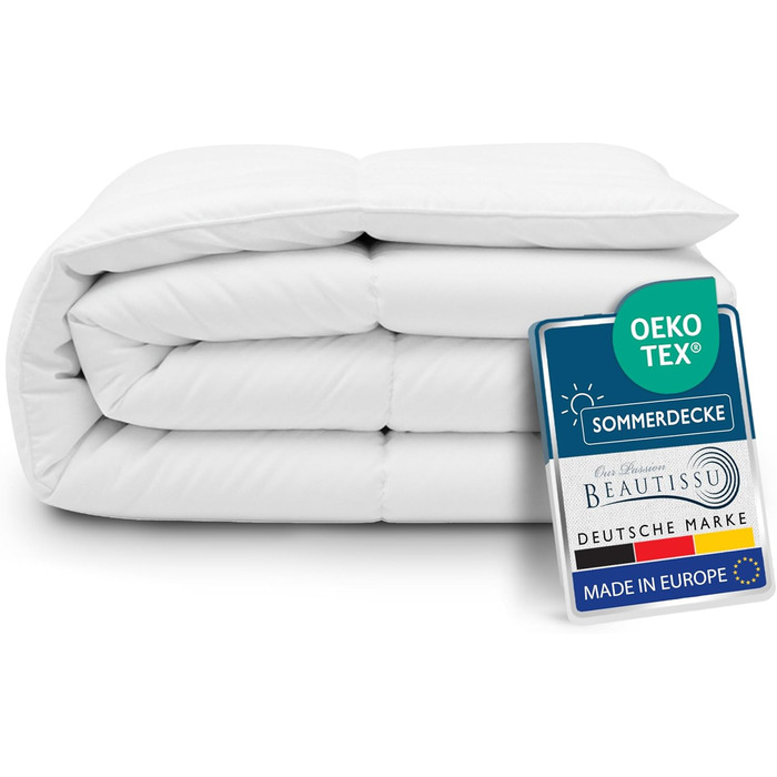 Beautissu Комплект постільної білизни 4 сезони: легка літня та тепла зимова ковдра (2 шт.) 135x200 см, антиалергенна, дихаюча, BeauNuit JD