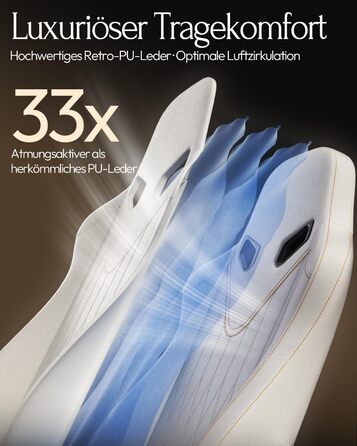 Ігровий крісло Dowinx з масажем, ергономічний дизайн, підтримка попереку та шиї, до 135 кг, шкіряне, чорний