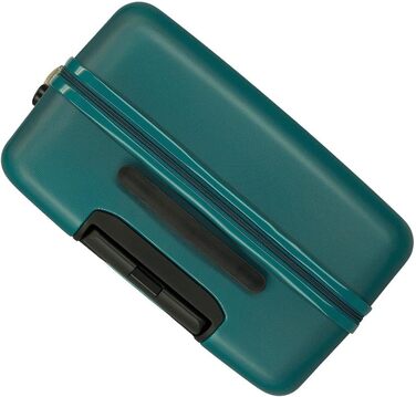 Чемодани Roll Road Flex з ABS-пластику, кодовий замок, 4 колеса, ручна поклажа (набір 2 шт., зелений)