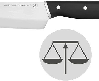 Набір ножів WMF Sequence в блоці, 6 предметів, Made in Germany, з бамбуковим блоком, Performance Cut, високоякісна сталь (Santoku 31 см)