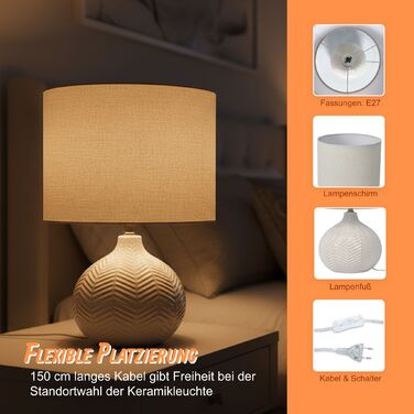 Лампа настільна Relaxdays Chevron