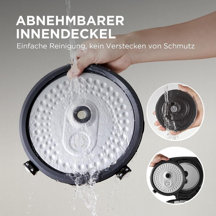 Мультиварка Midea Reiskocher 5 л: 11 програм, рисоварка, супниця, тушкувальник, пароварка, таймер, 24 год підігріву, чорний/сріблястий