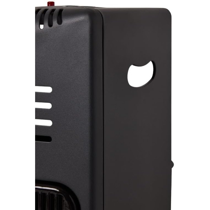 Газова додаткова піч Favex 8630047 – готова до використання з шлангом та редуктором – інфрачервовий керамічний нагрівач – 3 режими потужності до 40 м² – сталь, чорний колір