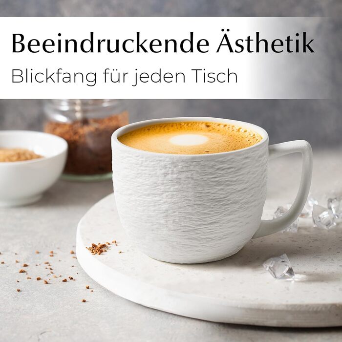 MIAMIO Набір посуду Oasis (20 предметів) - сучасний керамічний сервіз для 4 осіб, білий