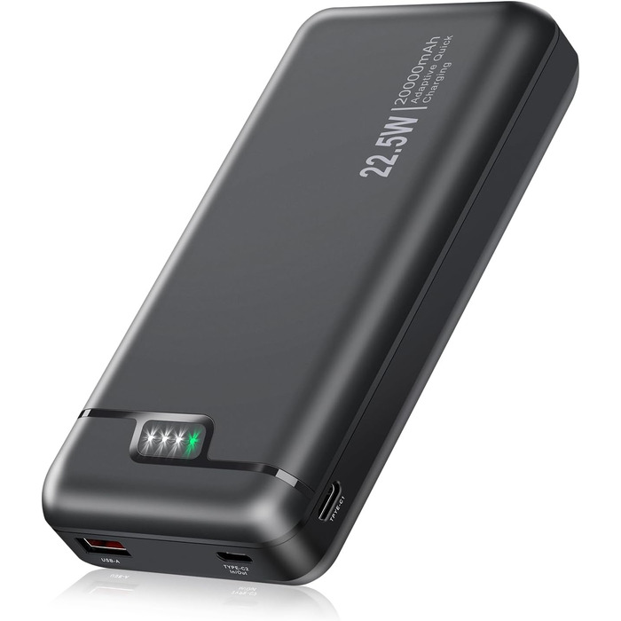 Швидка зарядка 22,5 Вт USB C PD3.0 QC4.0 для смартфонів та планшетів, 20000mAh -