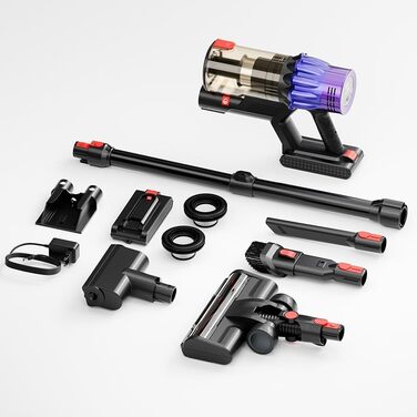 Bergexpertен Orizom: Бездротовий пилосос з автоматичним визначенням забруднення | 60 хв роботи | Без мішка | Для килимів, твердих підлог та шерсті тварин | 550 Вт (Фіолетовий)