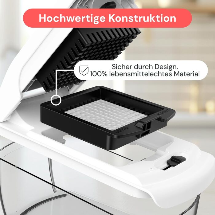 Набір для нарізки овочів та фруктів 4-в-1 (білий) - спіралізатор, нарізувач, тертка, шинковка