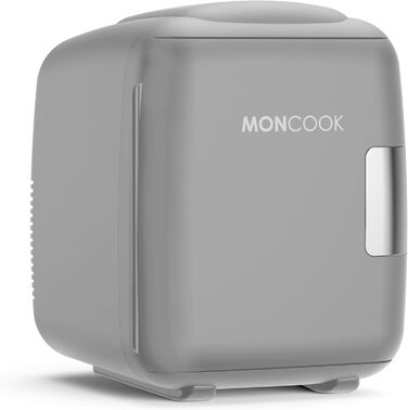 MINI-холодильник MONCOOK для спальні - Компактний, портативний та тихий міні-холодильник для догляду за шкірою. Функція охолодження та підігріву. Ідеально для дому, офісу, авто або подорожей. Білий (14L)