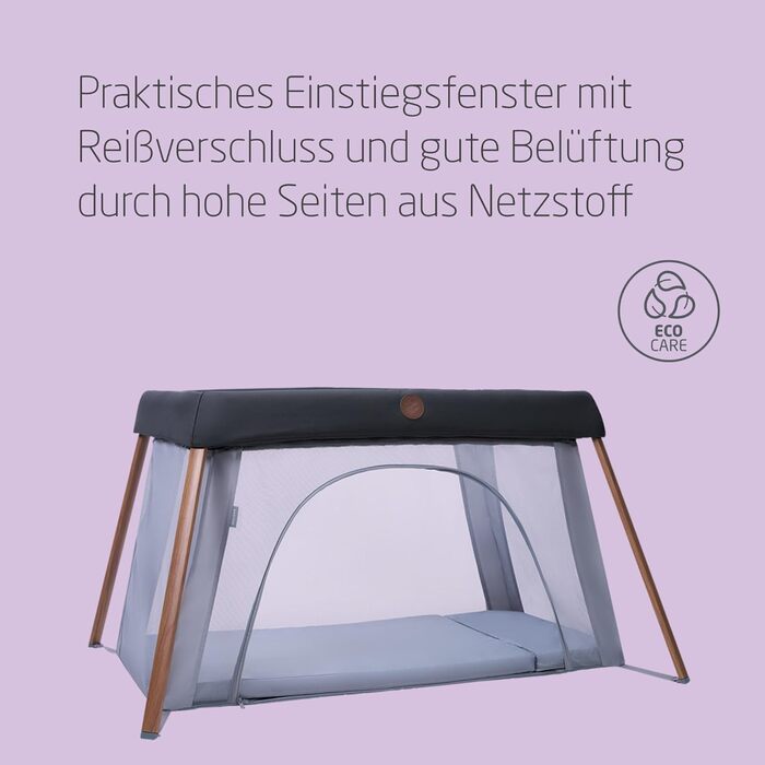 Дитяче ліжко-манежа Maxi-Cosi 2-в-1 Iris2, Essential Graphite, 0-3 роки, до 15 кг