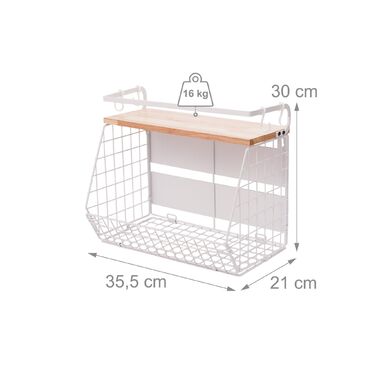 Набір з 2 магнітних настінних органайзерів Relaxdays для зберігання