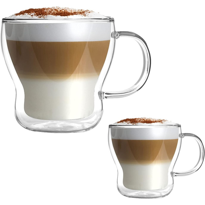 Чашки для кави з подвійними стінками 2шт, 370мл Konsimo