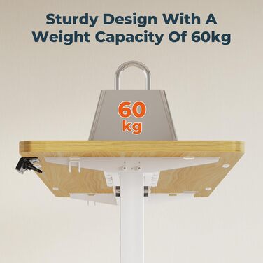 Регульований стіл FQ1 160x60 см з електропідйомом, з стільницею, для стоячи роботи, з комп'ютерним столом, гачком, блокуванням для дітей, функцією пам'яті для офісу та дому - Ahorn 160 x 60 см Білий + Ahorn