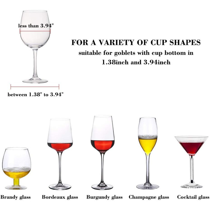 Підставка для келихів з дроту під шафу MOCOUM, 5 рядів, коричнева