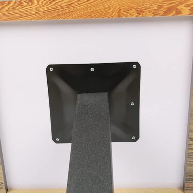 Стол кухонний Homewell квадратний на одній ніжці, 60x60x75 см, коричневий (вінтажний дизайн годинника), для 4 осіб