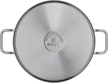 Сковорода WMF Schmorpfanne 28 см з високим бортиком, каструля-жаровня Induktion, сковорода з кришкою 5.0л, Cromargan нержавіюча сталь з покриттям, для духовки, антипригарне покриття, високий бортик