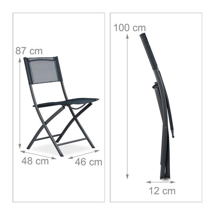 Розкладне крісло для балкону Relaxdays