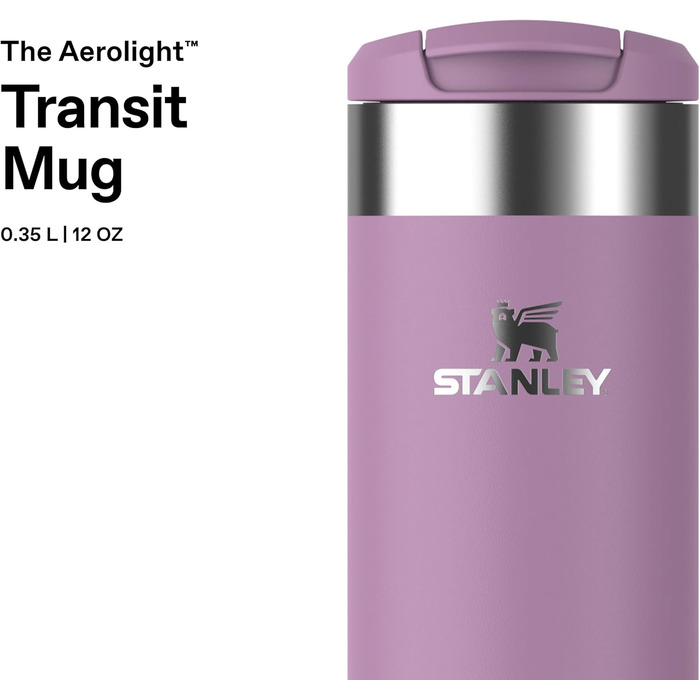 Термокружка Stanley Aerolight Transit - 0.35L, Ліловий - Зберегає тепло до 6 годин, для кави, з можливістю миття в посудомийній машині