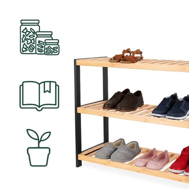 Стелаж для взуття Relaxdays з бамбука