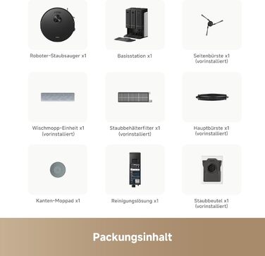 Робот-пилосос Mova Z50 Ultra з функцією миття підлоги, 19000 Па, 18N тиск, Lift-Mop, щітка, Tricut, DToF+RGB AI-уникнення перешкод, 75°C гаряча вода, самоочищення, авто-злив/поповнення