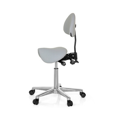 Крісло-стілець / Обертове крісло / Офісне крісло TOP WORK 20 з штучної шкіри сірого кольору hjh OFFICE