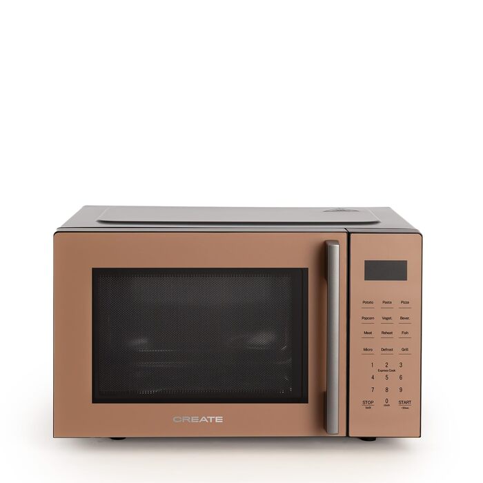 Мікрохвильова піч з грилем Microwave Studio Mokka, 20 л, ретро-стиль, 900 Вт, LCD-дисплей