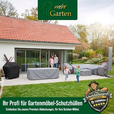 Чохол для парасольки круглий Ø до 450 см, квадратний до 320x320 см, сірий, Oxford 600D, водонепроникний, UV-стійкий