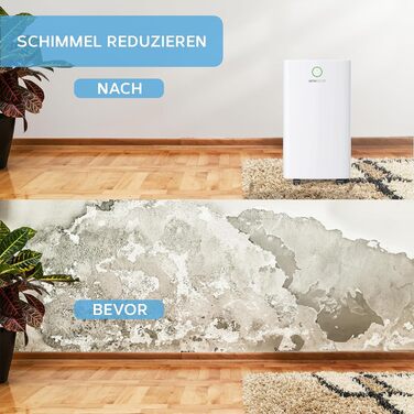 MONHOUSE Цифровий зволожувач повітря 12L з Wi-Fi - нічний режим, таймер 24 години для сушіння білизни, для спальні, підвалу, гаража та кухні - портативний електричний видалення вологи та плісняви, білий