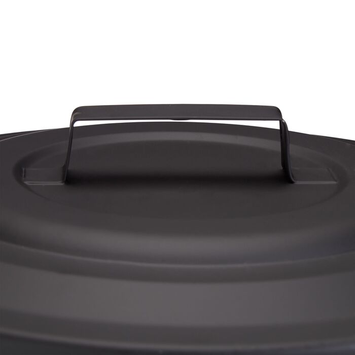 Відро Relaxdays Ascheeimer з кришкою зі сталі