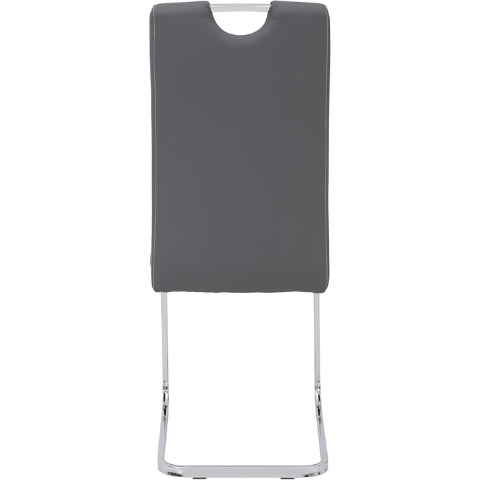 Набір кухонних стільців Hela Ruby, 4 шт., сірий, штучна шкіра, металевий каркас, 140 кг