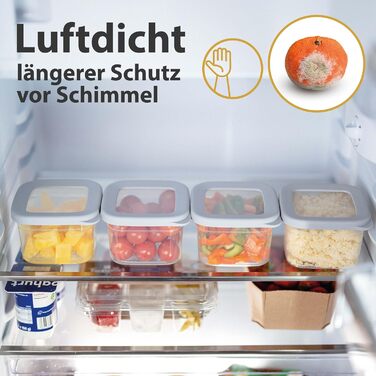 Набір контейнерів для зберігання продуктів [12 шт] Anthrazit, сірий - Складні, економія місця, 6x1000 мл