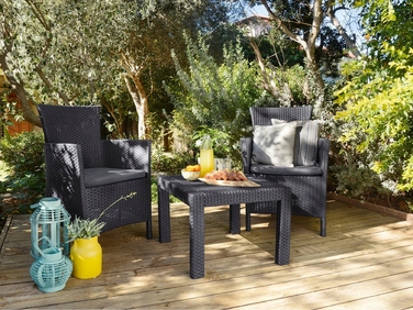 Комплект садових меблів Keter із пластику, сірий, 3 предмети