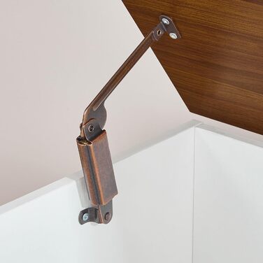 HOOBRO Лавка з ящиком для іграшок, 100 см, білий + натуральне дерево, з безпечним шарніром, для передпокою