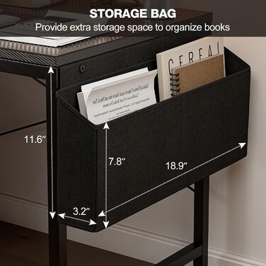 Ігровий стіл Grandder 120 см з розеткою та LED-підсвічуванням, комп'ютерний стіл з регульованими полицями та шухлядою, білий (100 x 50 см, карбоновий дизайн)