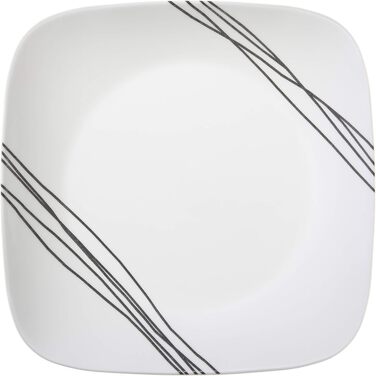 Набір посуду Corelle Simple Sketch, скло Vitrelle, 16 предметів, ударостійкий і ударостійкий, чорний