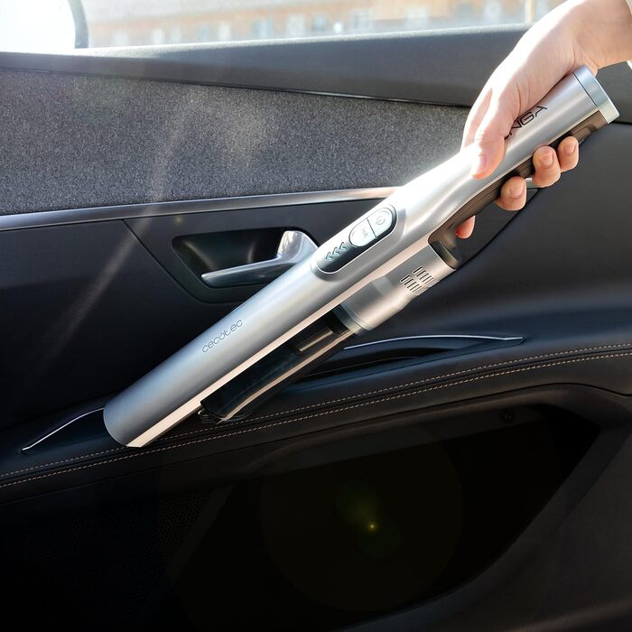 Ручний пилосос Cecotec Conga Rockstar: 210 Вт, цифровий, 20 кПа, до 40 хв роботи, 2 режими, аксесуари для меблів та матраців, сірий (Micro Essential)